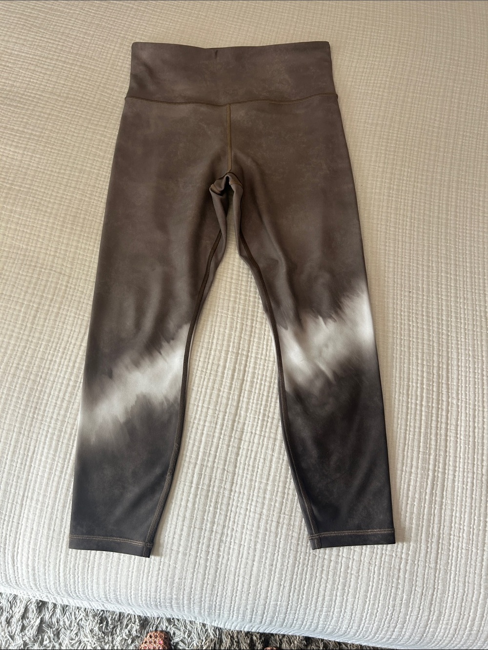 Athleta High-Waist Ombre Leggings - Brown and White